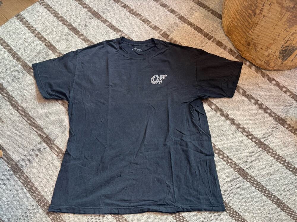 Vintage Odd Future OFWGKTA Black Donut T Shirt Men’s Large Faded Holes Tyler